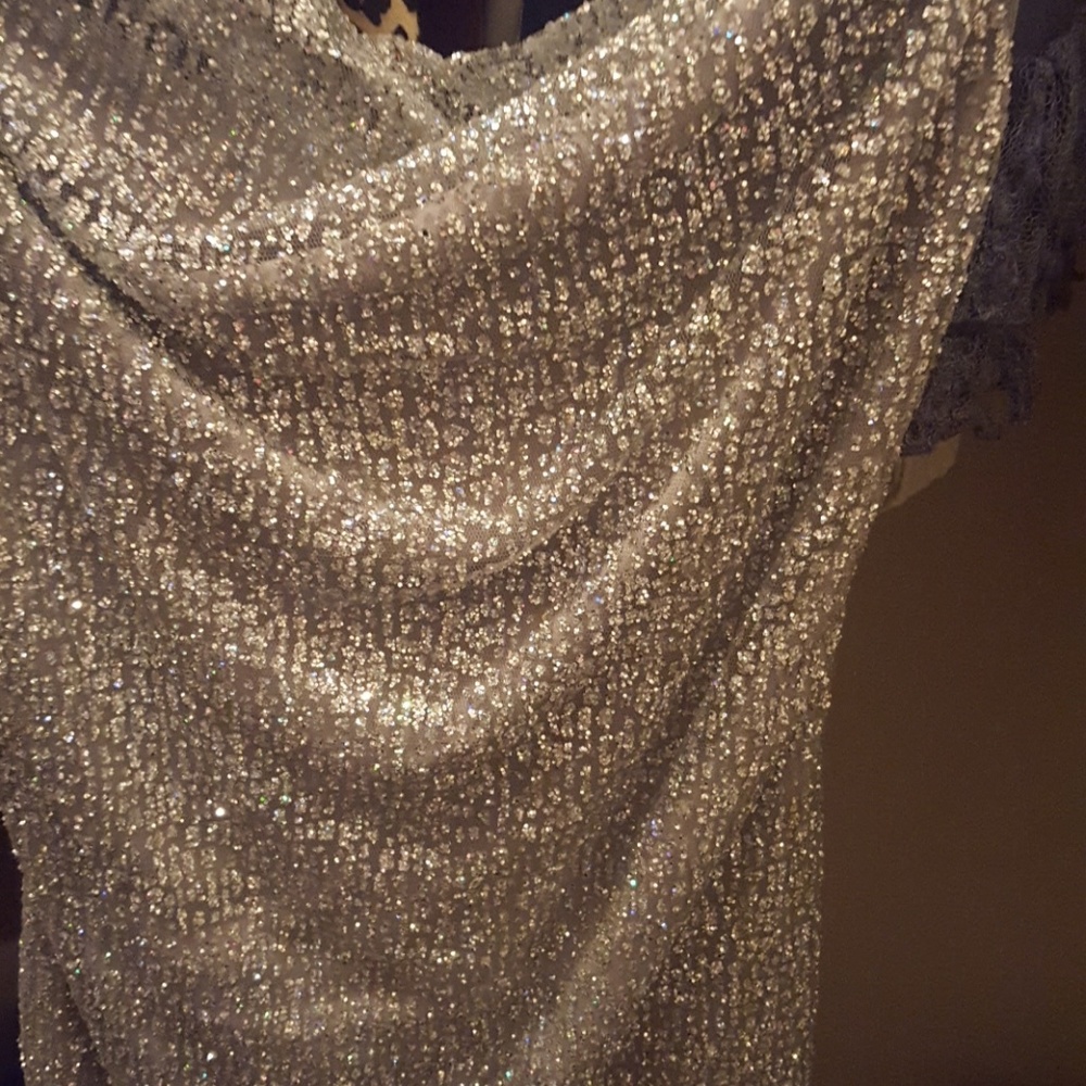 Pretty Little Thing Silver Mini Dress - Picture 3 of 6